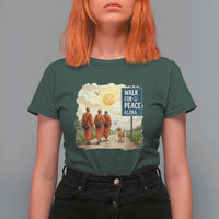 Walk For Peace Aloka the Dog and Monks T Shirt For Women