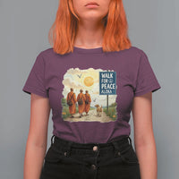 Walk For Peace Aloka the Dog and Monks T Shirt For Women