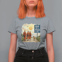 Walk For Peace Aloka the Dog and Monks T Shirt For Women