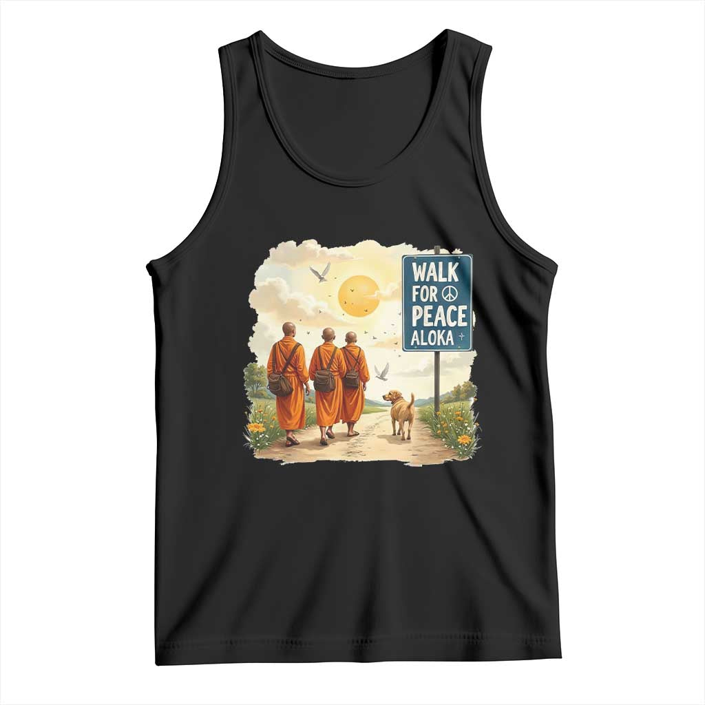 Walk For Peace Aloka the Dog and Monks Tank Top