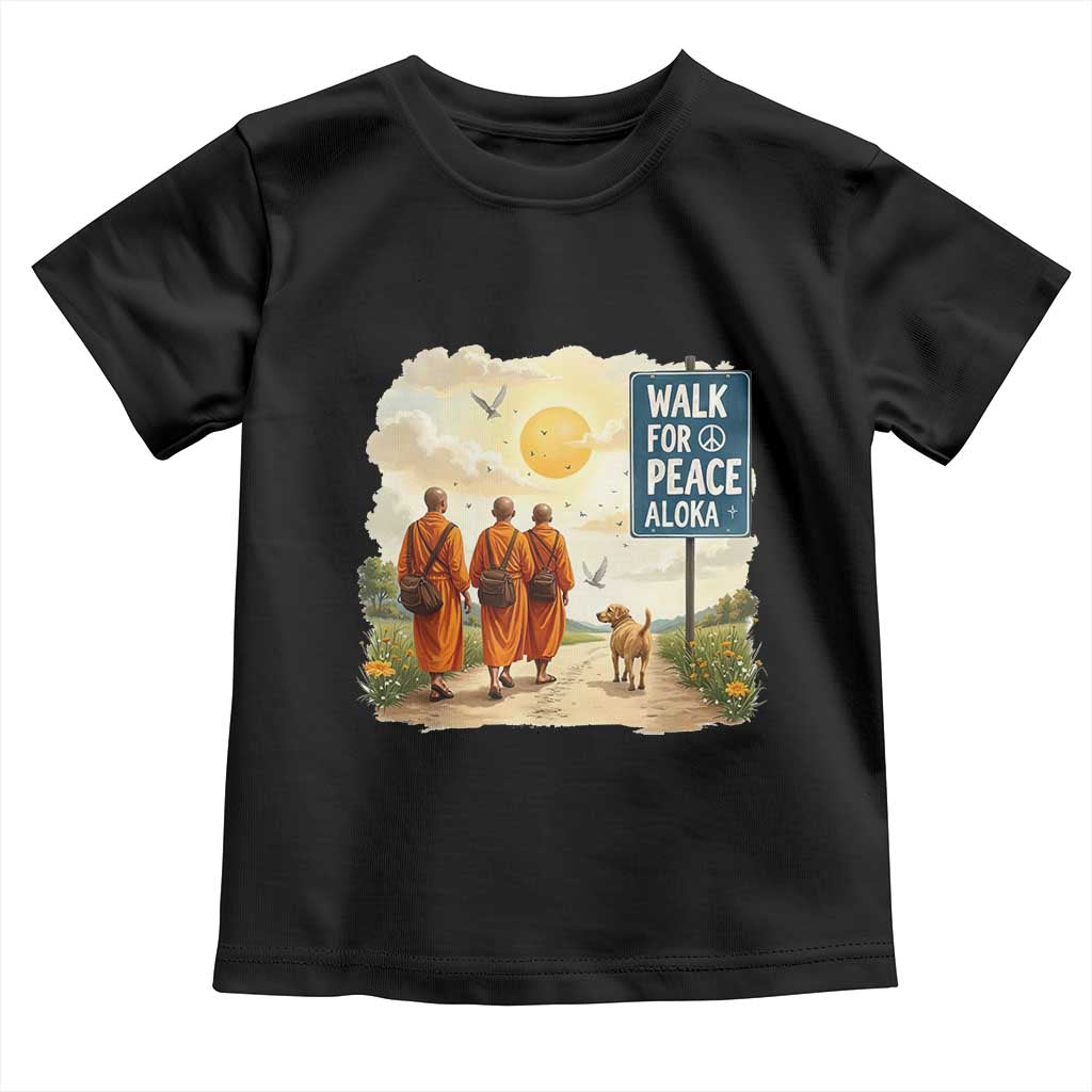 Walk For Peace Aloka the Dog and Monks Toddler T Shirt