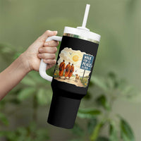 Walk For Peace Aloka the Dog and Monks Tumbler With Handle
