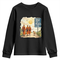 Walk For Peace Aloka the Dog and Monks Youth Sweatshirt