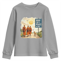 Walk For Peace Aloka the Dog and Monks Youth Sweatshirt