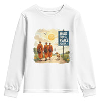 Walk For Peace Aloka the Dog and Monks Youth Sweatshirt