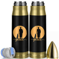 Monk and Dog Silhouette Peace Bullet Tumbler Spiritual Walk for Peace Sunset - undefined