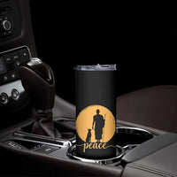 Monk and Dog Silhouette Peace Skinny Tumbler Spiritual Walk for Peace Sunset - Wonder Print Shop