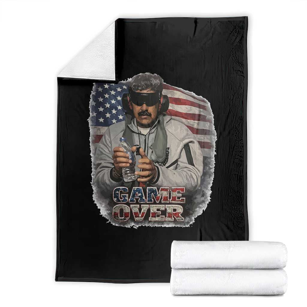 Game Over Maduro Dictator Throw Blanket Political Justice American Flag Politics Satire - Wonder Print Shop