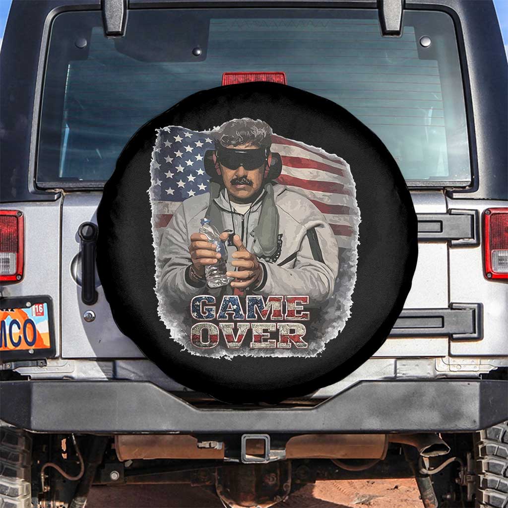 Game Over Maduro Dictator Spare Tire Cover Political Justice American Flag Politics Satire - Wonder Print Shop