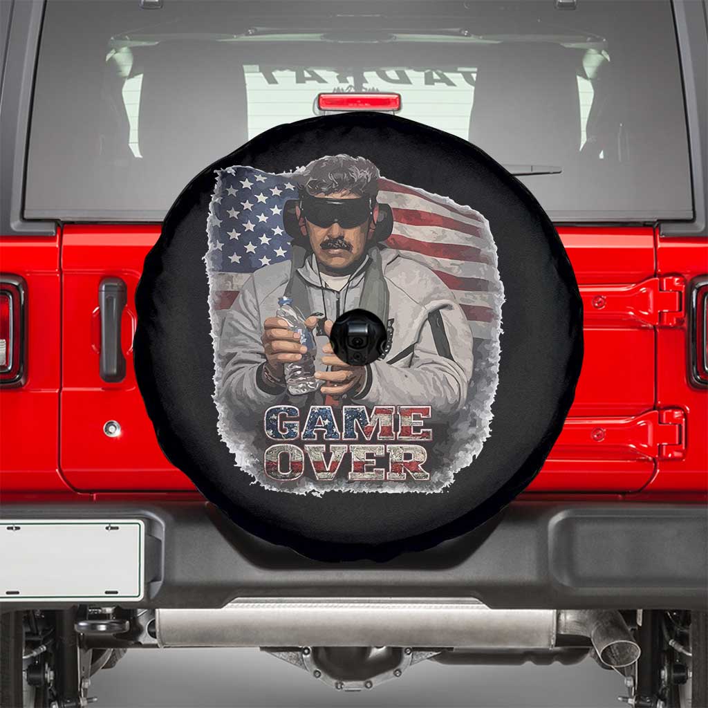 Game Over Maduro Dictator Spare Tire Cover Political Justice American Flag Politics Satire - Wonder Print Shop