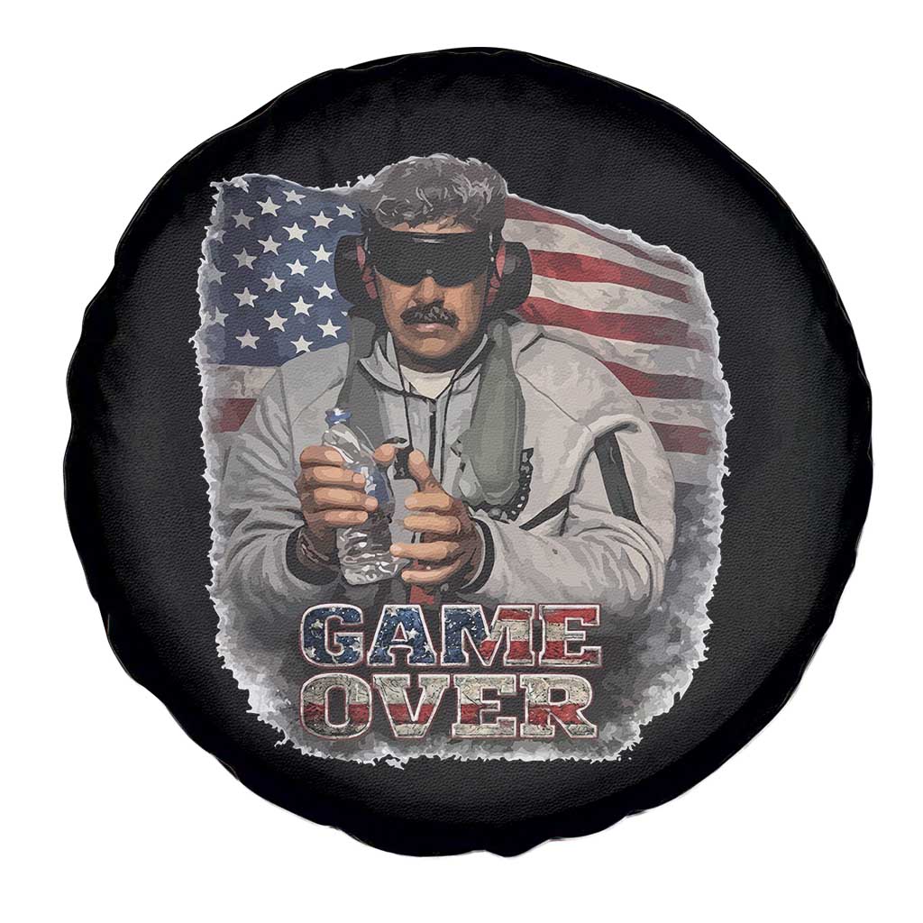 Game Over Maduro Dictator Spare Tire Cover Political Justice American Flag Politics Satire - Wonder Print Shop