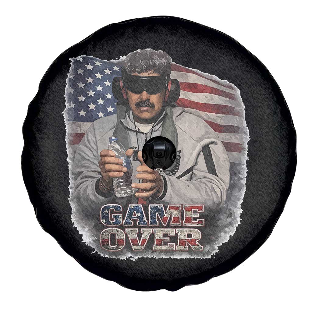 Game Over Maduro Dictator Spare Tire Cover Political Justice American Flag Politics Satire - Wonder Print Shop