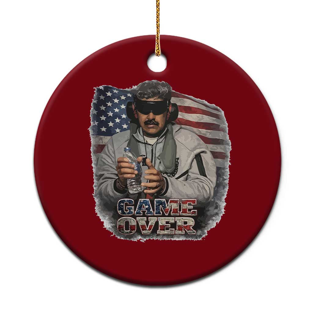 Game Over Maduro Dictator Ceramic Ornament Political Justice American Flag Politics Satire - Wonder Print Shop
