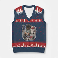 Game Over Maduro Dictator V-Neck Knit Sweater Vest Political Justice American Flag Politics Satire - Wonder Print Shop