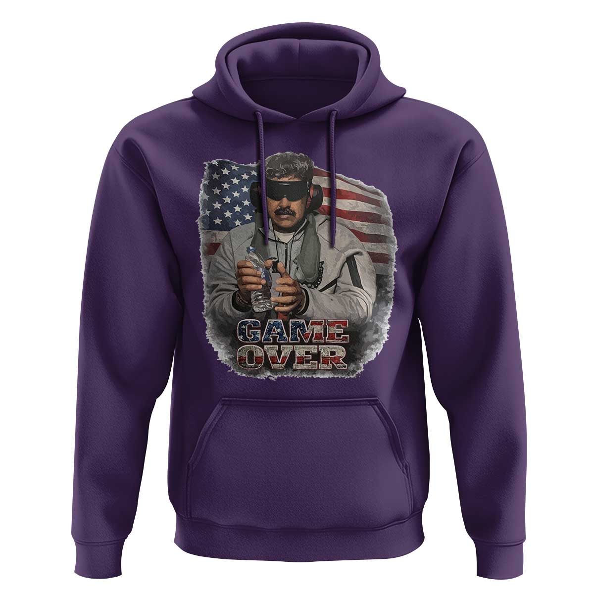 Game Over Maduro Dictator Hoodie Political Justice American Flag Politics Satire - Wonder Print Shop