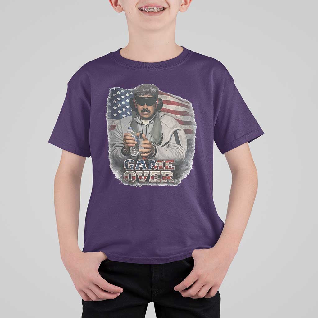 Game Over Maduro Dictator T Shirt For Kid Political Justice American Flag Politics Satire - Wonder Print Shop