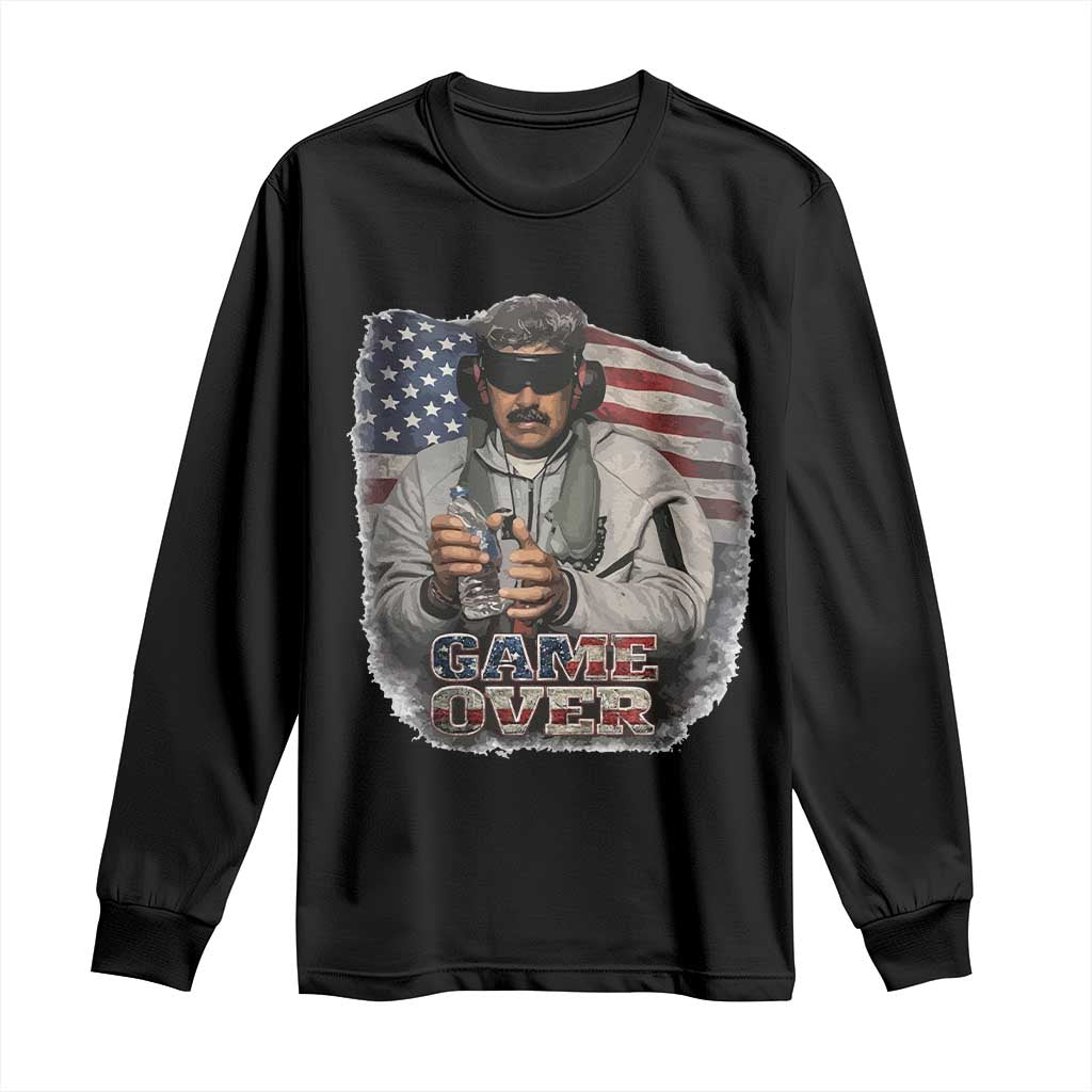 Game Over Maduro Dictator Long Sleeve Shirt Political Justice American Flag Politics Satire - Wonder Print Shop
