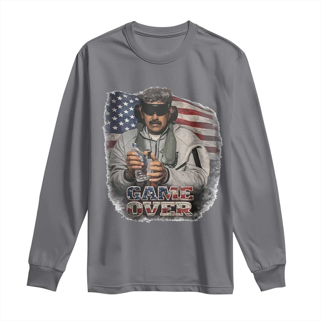 Game Over Maduro Dictator Long Sleeve Shirt Political Justice American Flag Politics Satire - Wonder Print Shop