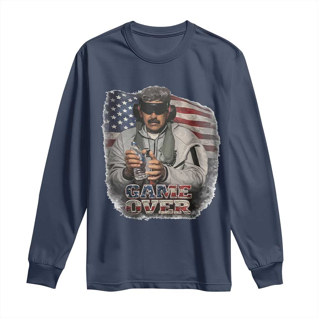 Game Over Maduro Dictator Long Sleeve Shirt Political Justice American Flag Politics Satire - Wonder Print Shop
