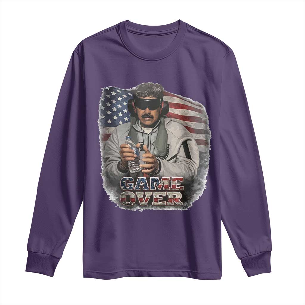 Game Over Maduro Dictator Long Sleeve Shirt Political Justice American Flag Politics Satire - Wonder Print Shop