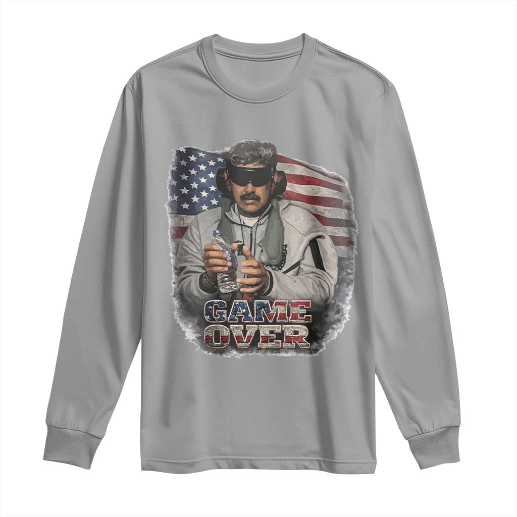 Game Over Maduro Dictator Long Sleeve Shirt Political Justice American Flag Politics Satire - Wonder Print Shop