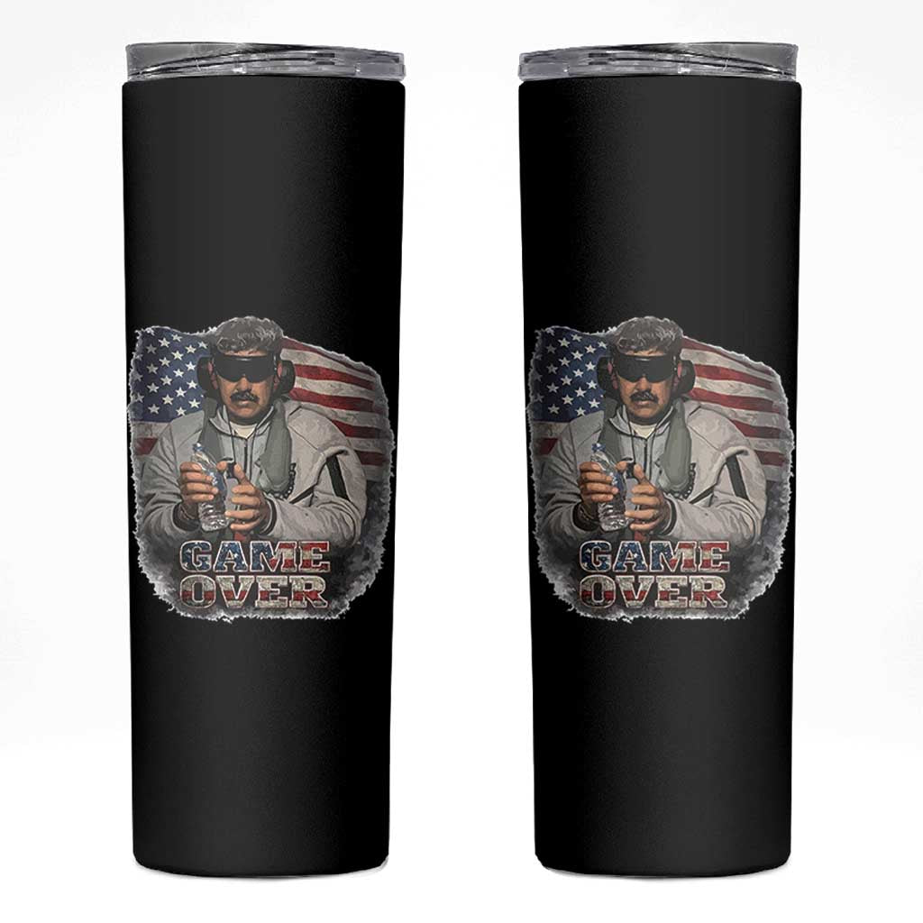 Game Over Maduro Dictator Skinny Tumbler Political Justice American Flag Politics Satire - Wonder Print Shop