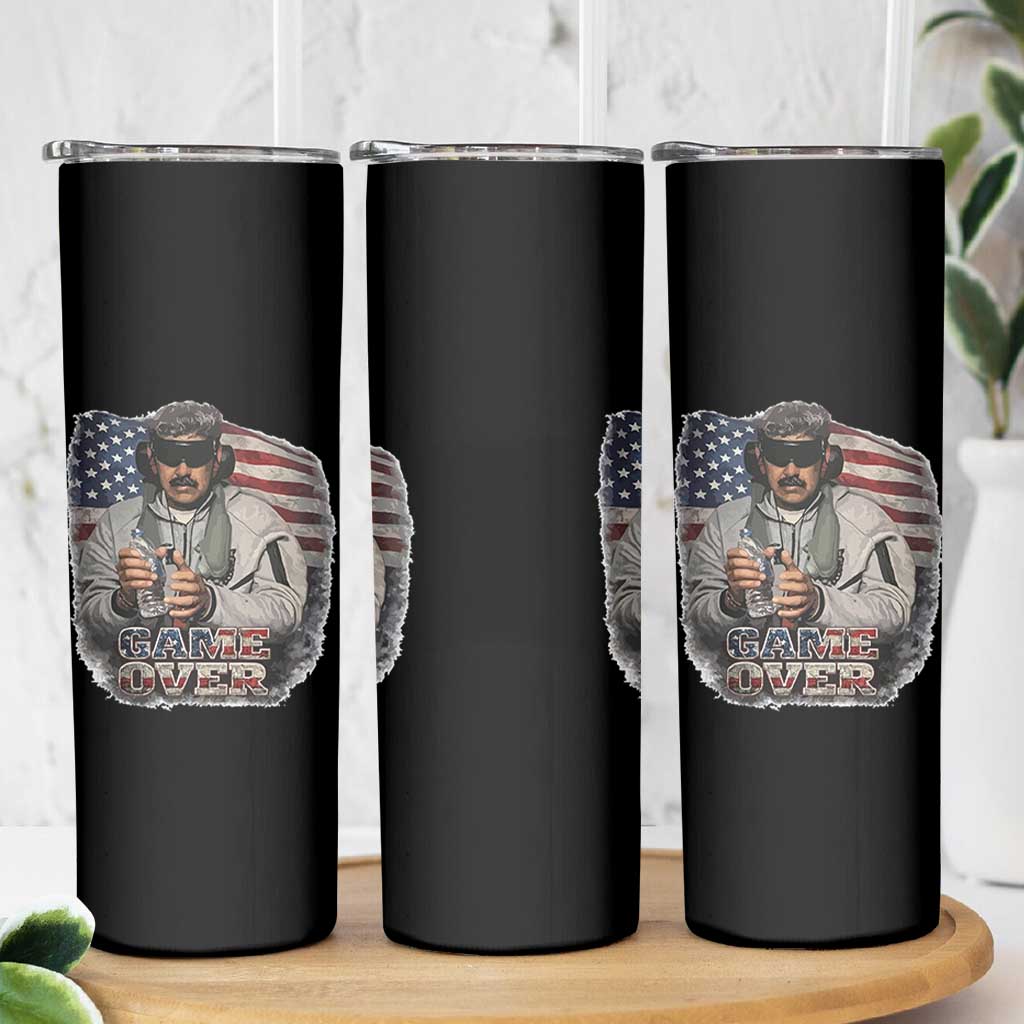 Game Over Maduro Dictator Skinny Tumbler Political Justice American Flag Politics Satire - Wonder Print Shop