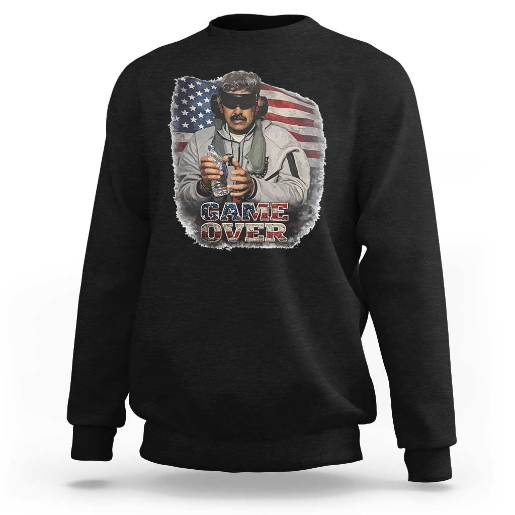 Game Over Maduro Dictator Sweatshirt Political Justice American Flag Politics Satire - Wonder Print Shop