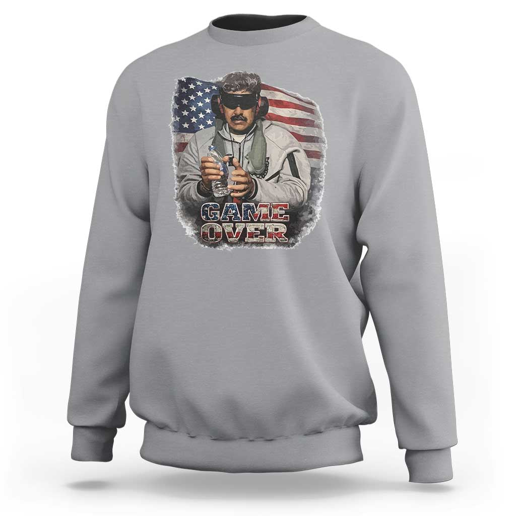 Game Over Maduro Dictator Sweatshirt Political Justice American Flag Politics Satire - Wonder Print Shop