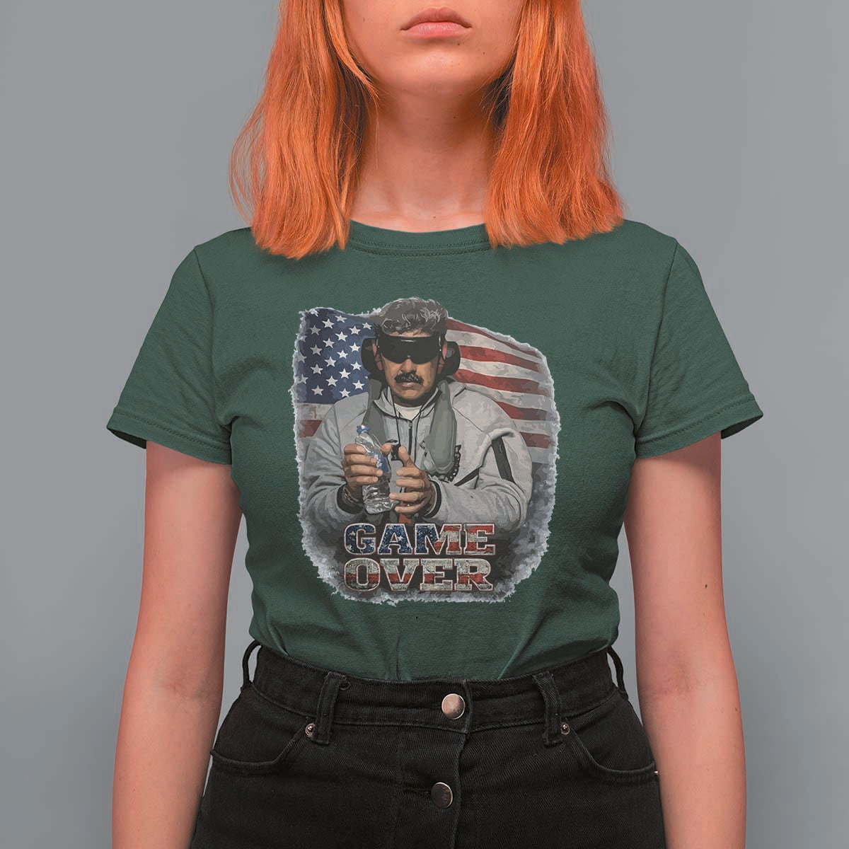 Game Over Maduro Dictator T Shirt For Women Political Justice American Flag Politics Satire - Wonder Print Shop