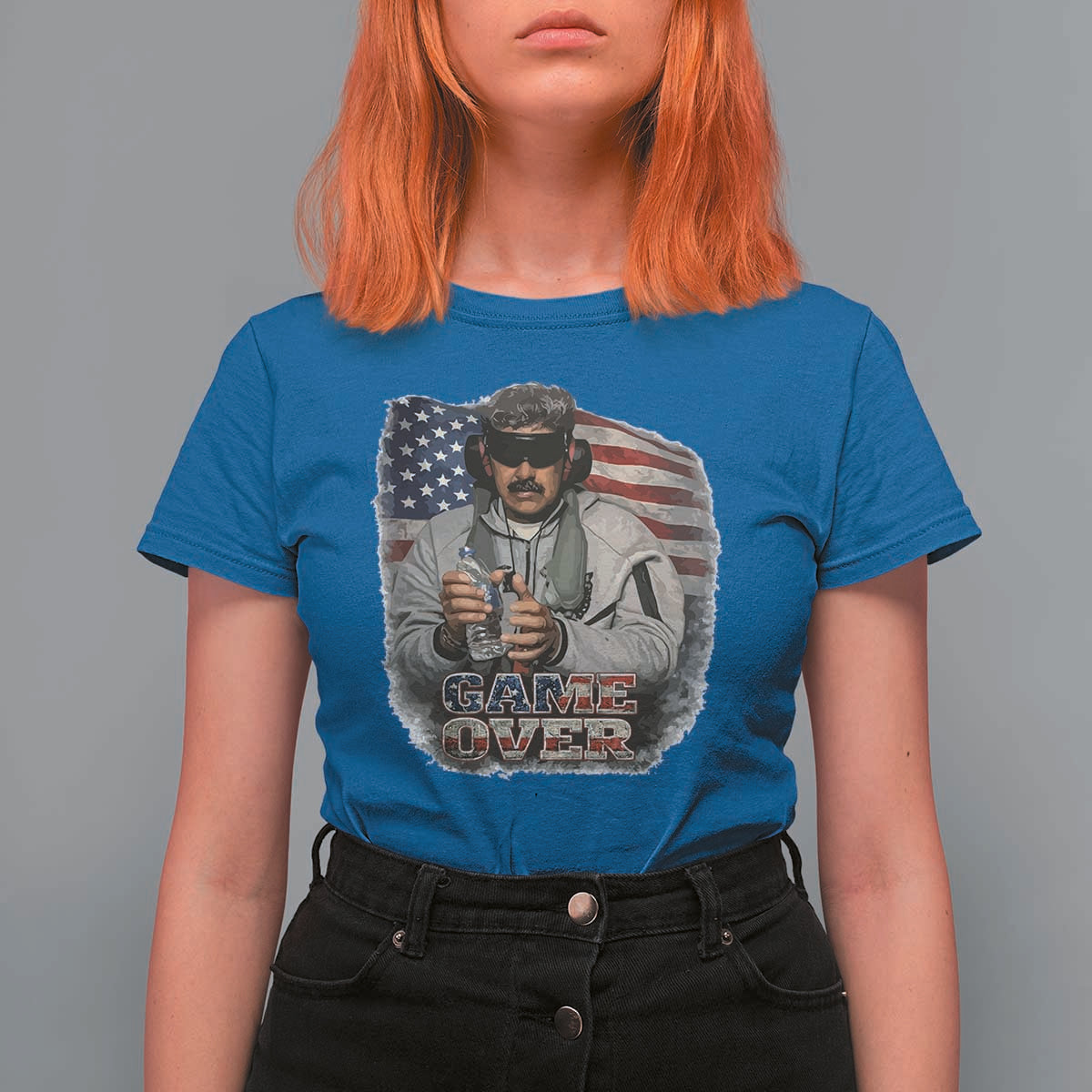 Game Over Maduro Dictator T Shirt For Women Political Justice American Flag Politics Satire - Wonder Print Shop