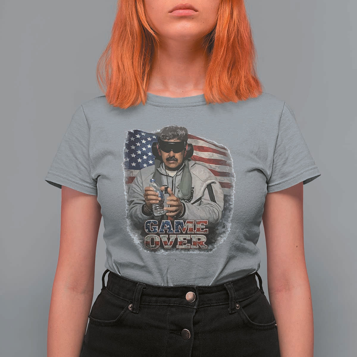 Game Over Maduro Dictator T Shirt For Women Political Justice American Flag Politics Satire - Wonder Print Shop