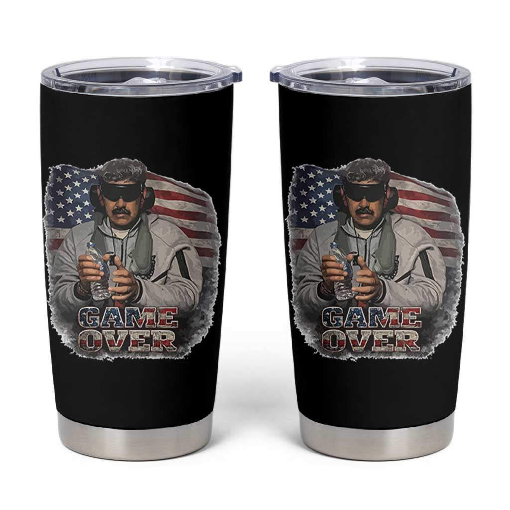 Game Over Maduro Dictator Tumbler Cup Political Justice American Flag Politics Satire - Wonder Print Shop