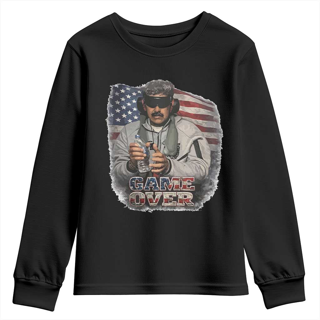 Game Over Maduro Dictator Youth Sweatshirt Political Justice American Flag Politics Satire - Wonder Print Shop