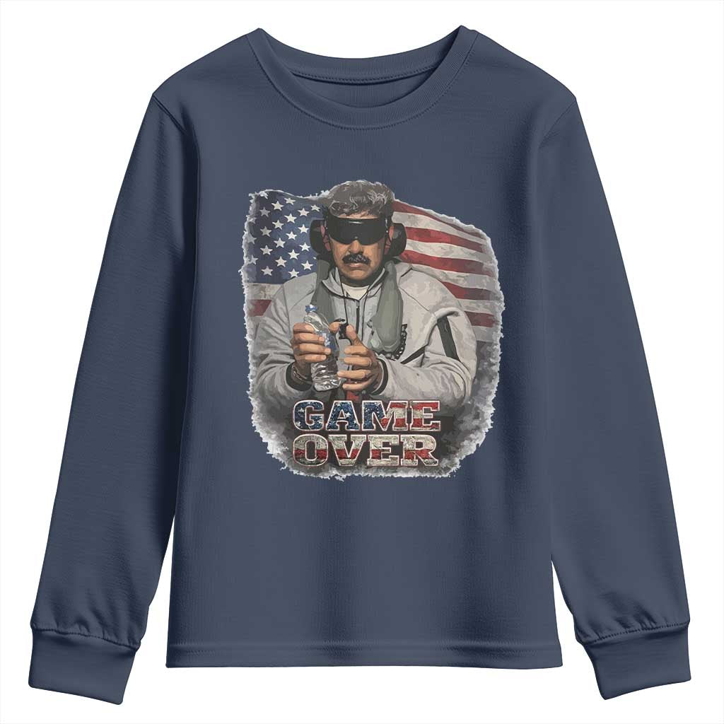 Game Over Maduro Dictator Youth Sweatshirt Political Justice American Flag Politics Satire - Wonder Print Shop