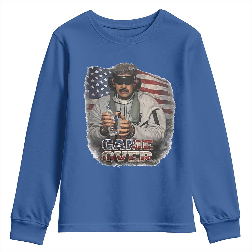 Game Over Maduro Dictator Youth Sweatshirt Political Justice American Flag Politics Satire - Wonder Print Shop
