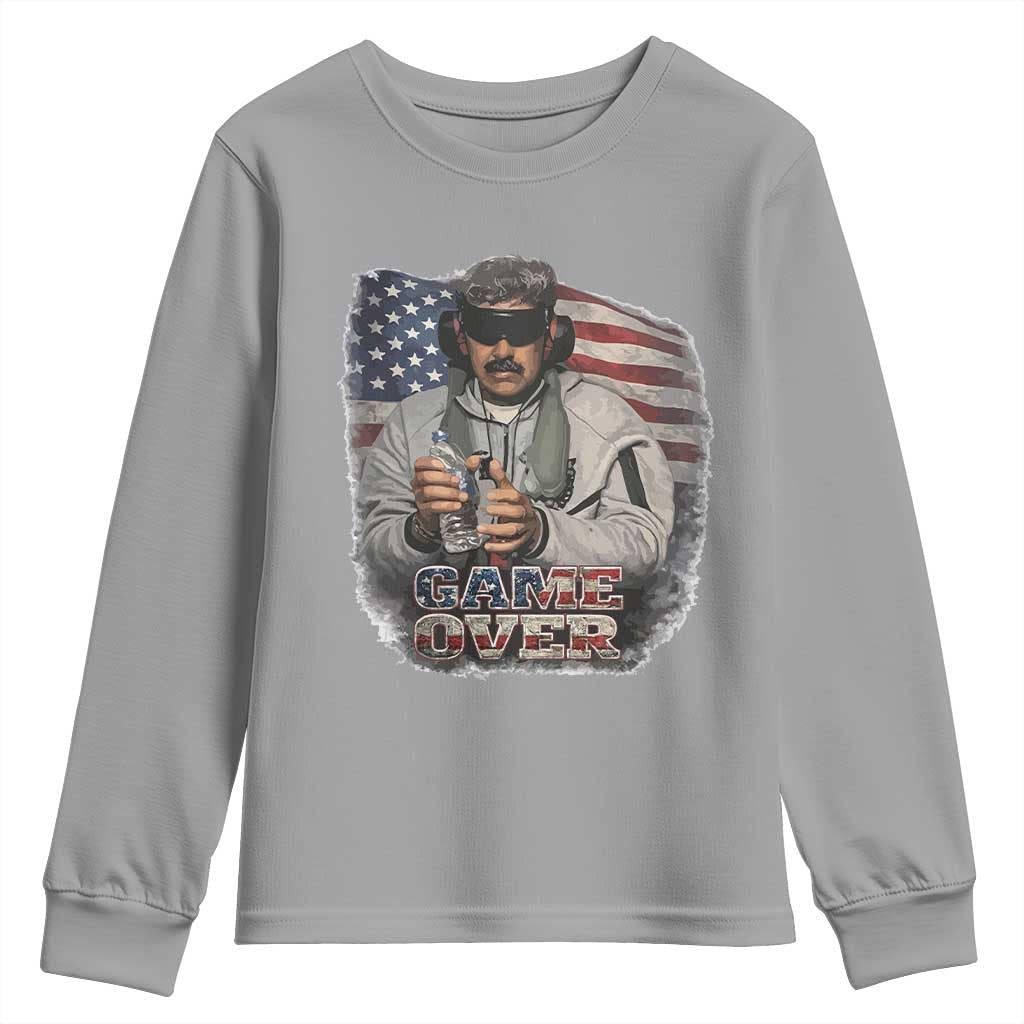 Game Over Maduro Dictator Youth Sweatshirt Political Justice American Flag Politics Satire - Wonder Print Shop