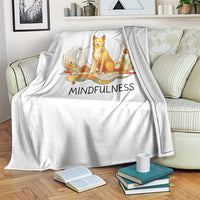 Mindful Aloka the Dog Mindfulness Throw Blanket Zen Lotus Spiritual Calm