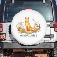 Mindful Aloka the Dog Mindfulness Spare Tire Cover Zen Lotus Spiritual Calm