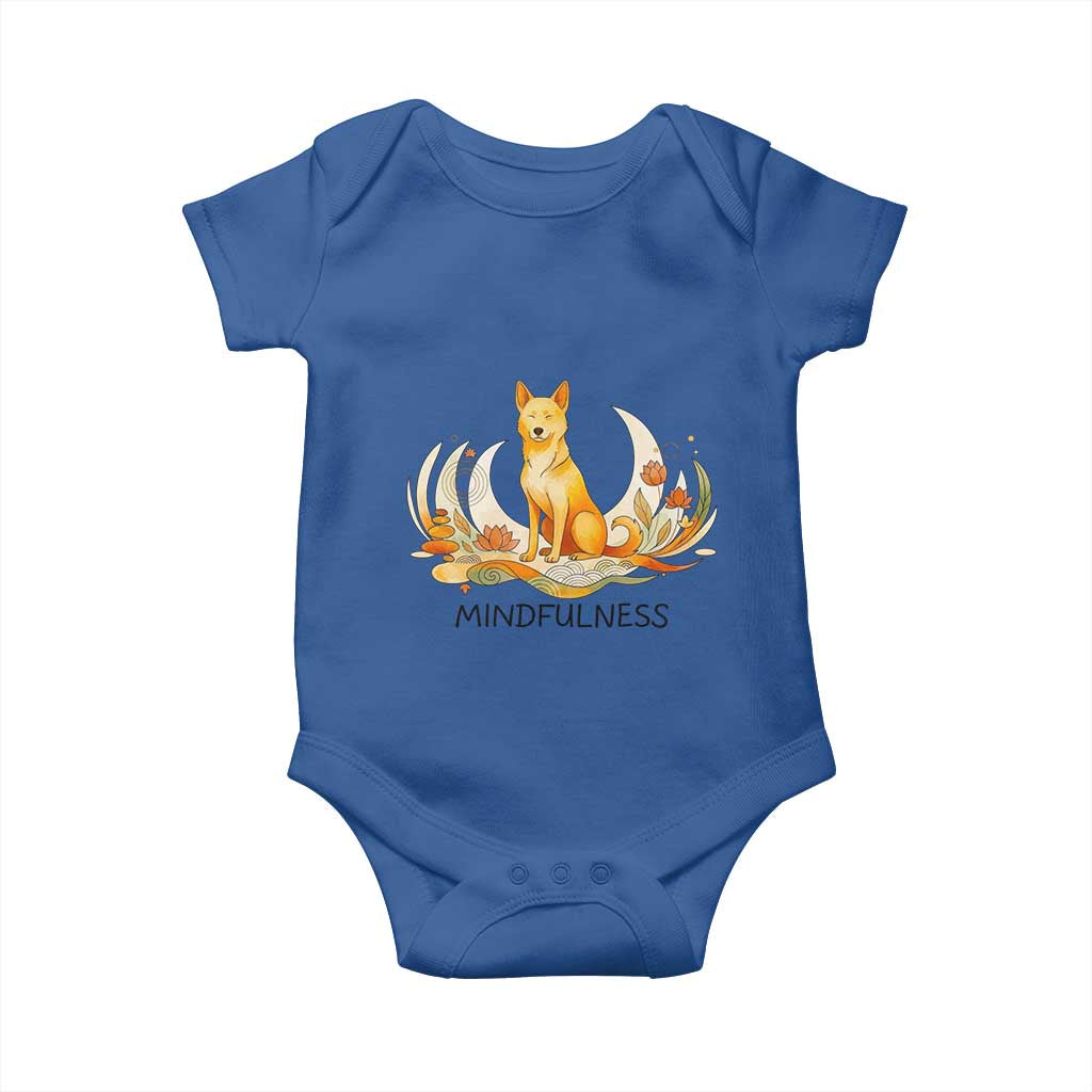 Mindful Aloka the Dog Mindfulness Baby Onesie Zen Lotus Spiritual Calm