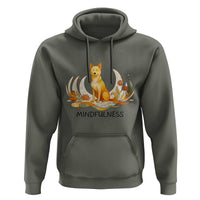 Mindful Aloka the Dog Mindfulness Hoodie Zen Lotus Spiritual Calm