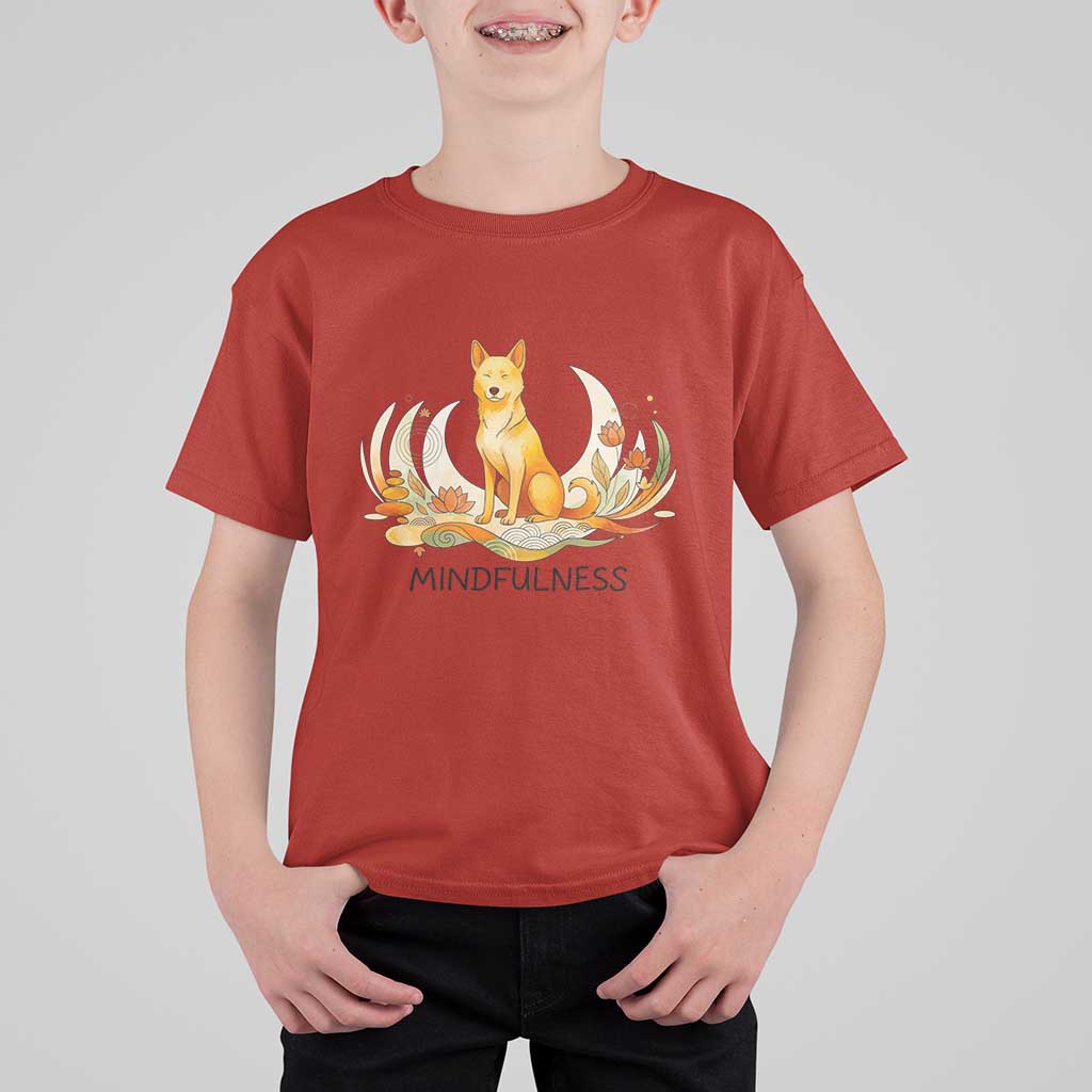 Mindful Aloka the Dog Mindfulness T Shirt For Kid Zen Lotus Spiritual Calm