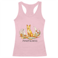 Mindful Aloka the Dog Mindfulness Racerback Tank Top Zen Lotus Spiritual Calm
