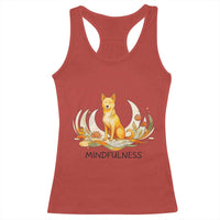 Mindful Aloka the Dog Mindfulness Racerback Tank Top Zen Lotus Spiritual Calm