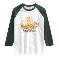Mindful Aloka the Dog Mindfulness Raglan Shirt Zen Lotus Spiritual Calm