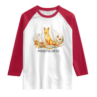 Mindful Aloka the Dog Mindfulness Raglan Shirt Zen Lotus Spiritual Calm