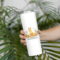 Mindful Aloka the Dog Mindfulness Skinny Tumbler Zen Lotus Spiritual Calm