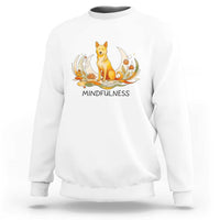 Mindful Aloka the Dog Mindfulness Sweatshirt Zen Lotus Spiritual Calm