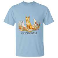 Mindful Aloka the Dog Mindfulness T Shirt Zen Lotus Spiritual Calm