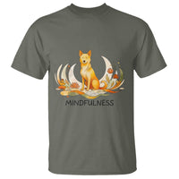 Mindful Aloka the Dog Mindfulness T Shirt Zen Lotus Spiritual Calm